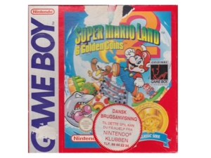 Super Mario Land 2 m. kasse og manual (GameBoy)