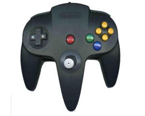N64 joypad (sort) (renoveret)