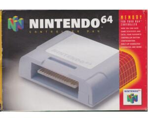 N64 controller pak m. kasse og manual