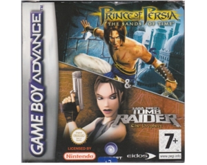 Prince of Persia : Sands of Time/Tomb Raider : The Prophecy m. kasse og manual (GBA)