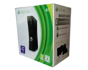 Xbox 360 Slimline (4gb) m. kasse og manual