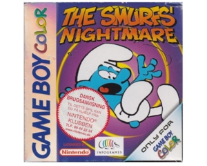 Smurfs Nightmare,The m. kasse og manual (GBC)