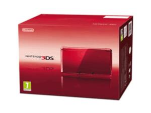 Nintendo 3DS (Metallic Red) (scn) m. kasse (mærker) og manual