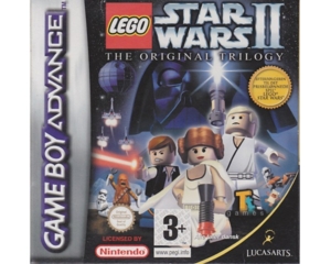 Lego Star Wars II : The Original Trilogy m. kasse (skadet) og manual (GBA)