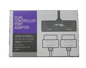 Snes joypad Dual Port adapter til PC USB (Retrolink) (Ny vare)