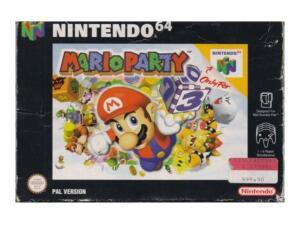Mario Party m. kasse (slidt) og manual (N64)