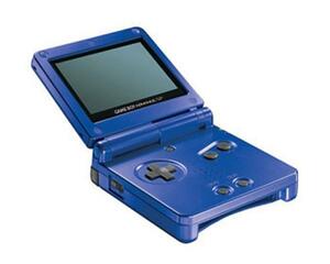 Game Boy Advance SP (blue) (skrammer)