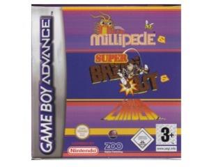 Millipede / Super Break Out / Lunar Lander m. kasse og manual (GBA)