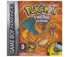 Pokemon : FireRed Version incl. Wireless Adapter m. kasse og manual (GBA)