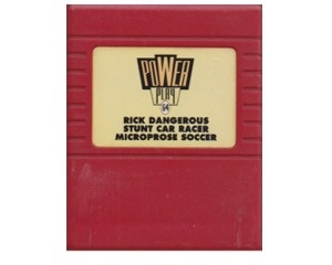 Power Play 64 (Rick Dangerous/Stunt Car Racer/Microprose Soccer) (modul) kun modul (Commodore 64)