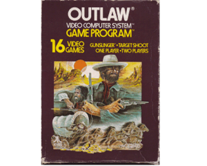 Outlaw (Atari 2600) m. kasse (slidt) og manual