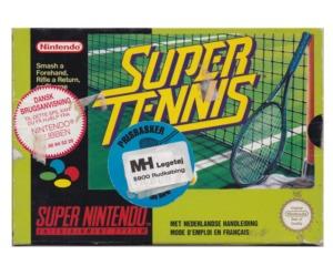 Super Tennis (fah) m. kasse (slidt) og manual (DK) (SNES)