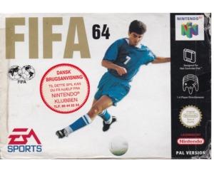 Fifa 64 m. kasse (slidt) og manual (N64)