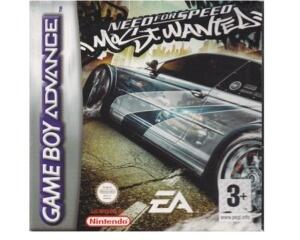 Need for Speed : Most Wanted m. kasse og manual (GBA)