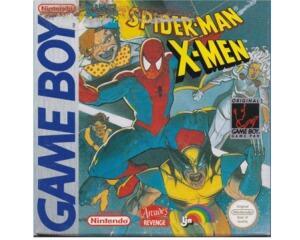 Spiderman Xmen (dårlig label) (ukv) m. kasse (slidt) og manual (GameBoy)