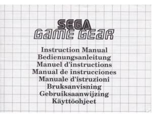 Sega Game Gear (SGG manual)