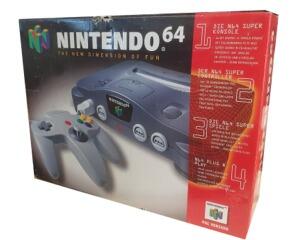 Nintendo 64 incl 1 pad m. kasse (slidt) og manual (NOE)