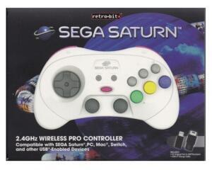 Sega Saturn 2.4ghz Trådløs Pro Joypad (orig) (hvid) (ny vare)