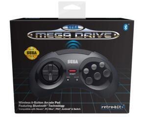 Sega Mega Drive Bluetooth Joypad (orig) (sort) (ny vare)