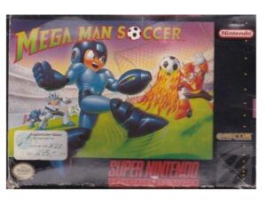 Mega Man Soccer (US) m. kasse (slidt) og manual (SNES)