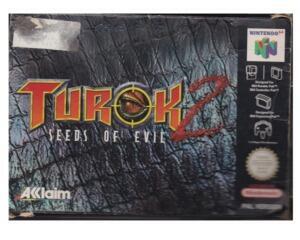 Turok 2 : Seeds of Evil m. kasse (slidt) og manual (N64)