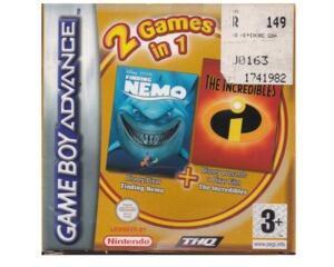 Finding Nemo / The Incredibles m. kasse og manual (GBA)