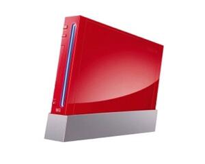 Nintendo Wii (rød) (hvide controller) (kosmetiske fejl)