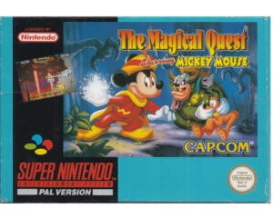 Magical Quest starring Mickey Mouse (scn) , The m. kasse (slidt) og manual (SNES)