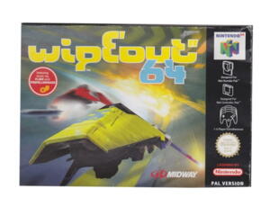 Wipeout 64 (dårlig label) m. kasse og manual (N64)