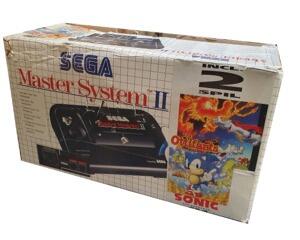 Sega Master System II m. Sonic indbygget + Ottifants m. kasse (slidt) og manual