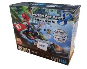 Nintendo Wii U Premium (sort) m. kasse og manual (Mario Kart 8 edition uden spil)