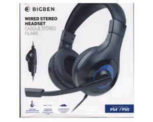 PS4 / PS5 BigBen Headset m. ledning