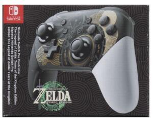 Switch Pro Controller (Zelda Tears of the Kingdom) m. kasse og manual