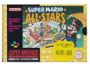 Super Mario All Stars (ukv) m. kasse (mærke) og DK manual (SNES)