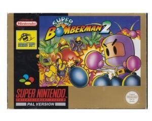 Super Bomberman 2 (ukv) m. kasse og manual (SNES)