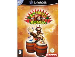 Donkey Konga u. manual incl bongoer (GameCube)
