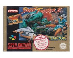Street Fighter II (fah) m. kasse og manual (dk kopimanual medfølger) (SNES)