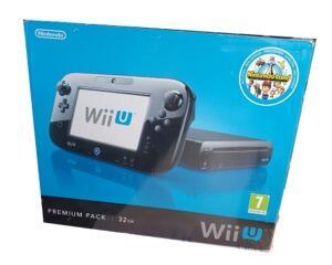 Nintendo Wii U Premium (sort) m. kasse og manual (Nintendo Land)