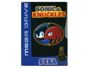 Sonic and Knuckles m. kasse (pap) og manual (SMD)