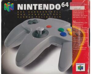 N64 joypad (grå) m. kasse
