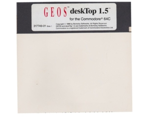 GEOS desktop 1.5 (disk) kun disk (Commodore 64)