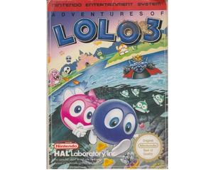 LOLO 3 (scn) m. kasse (meget slidt) og manual (NES)