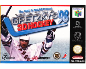 Wayne Gretzky 3D Hockey 98 m. kasse (slidt) og manual (N64)