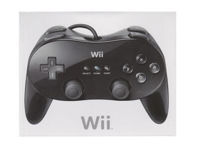Wii Classic Controller Pro (sort) m. kasse og manual