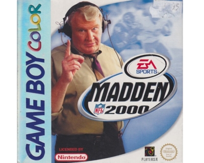 Madden 2000 m. kasse og manual (GBC)