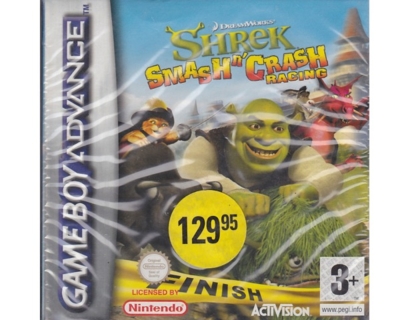 Shrek Smash n' Crash Racing m. kasse og manual (forseglet) (GBA)