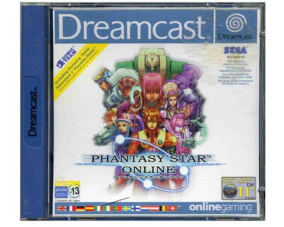 Phantasy Star Online (incl Sonic 2 demo) m. kasse og manual (Dreamcast)