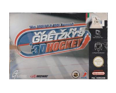 Wayne Gretzky 3D Hockey m. kasse (slidt) og manual (N64)