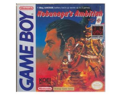 Nobunaga's Ambition m. kasse og manual (GameBoy)
