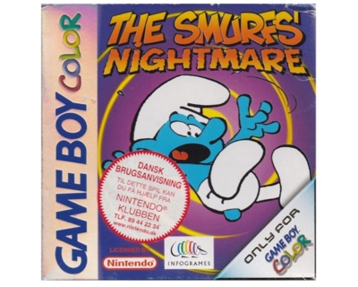 Smurfs Nightmare,The m. kasse og manual (GBC)